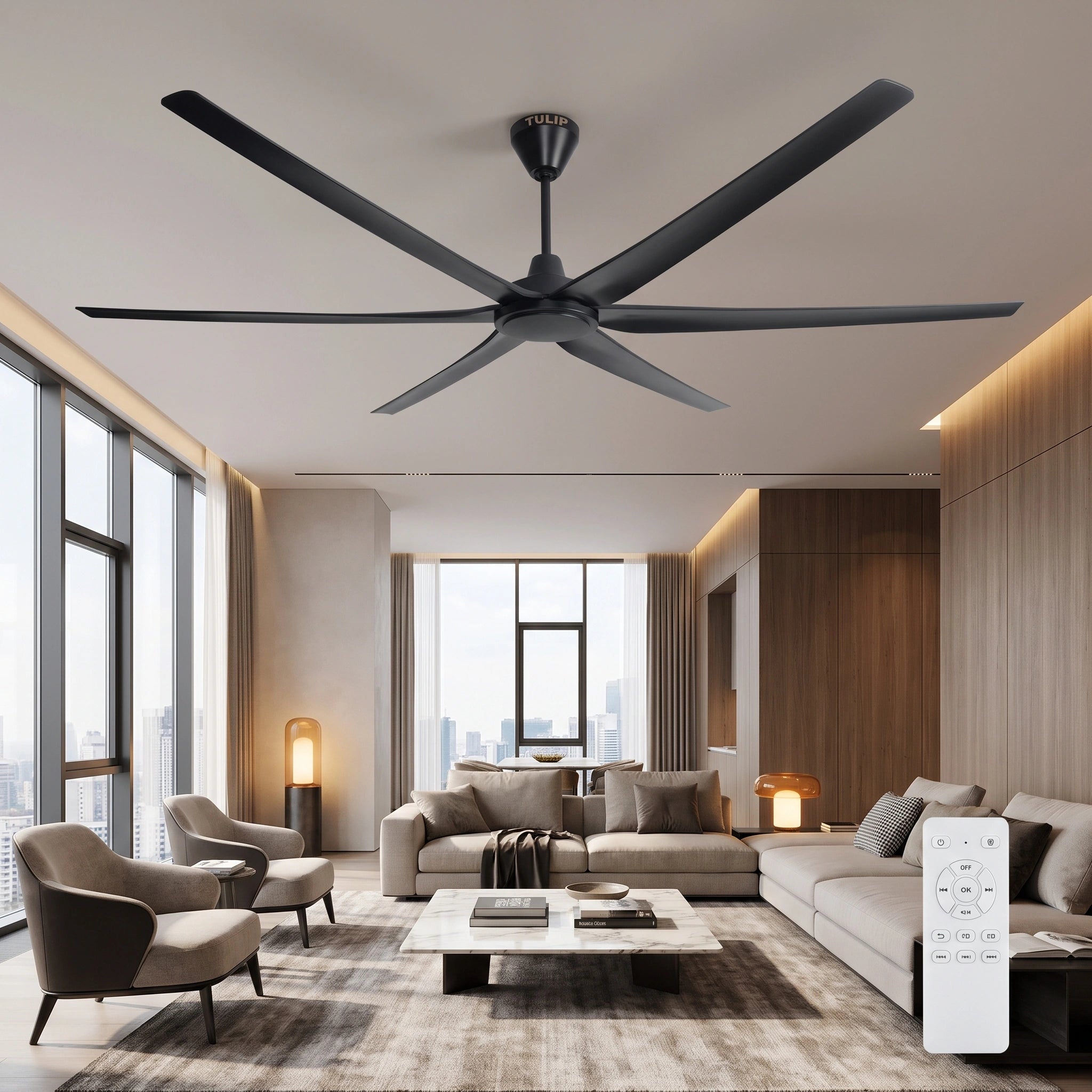 Hexa Tornado 80" BLDC 6 Blade ABS Remote Control Ceiling Fan