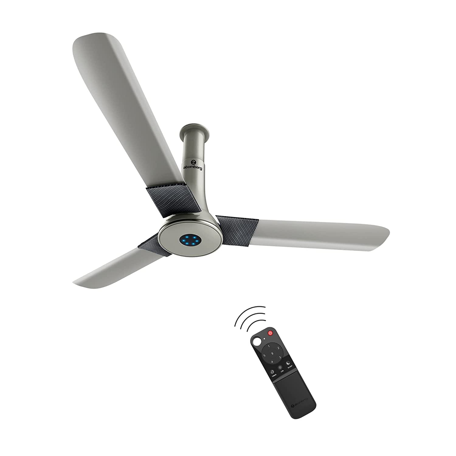 Atomberg Studio+ 48" 35W BLDC motor Energy Saving Anti-Dust Speed Indicator Light Ceiling Fan with Remote Control  (Sand Grey )  AT-124