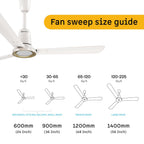 Atomberg Studio Nexus Smart 1400mm BLDC Ceiling Fan with IoT & Remote Control (Pearl White)| AT-149