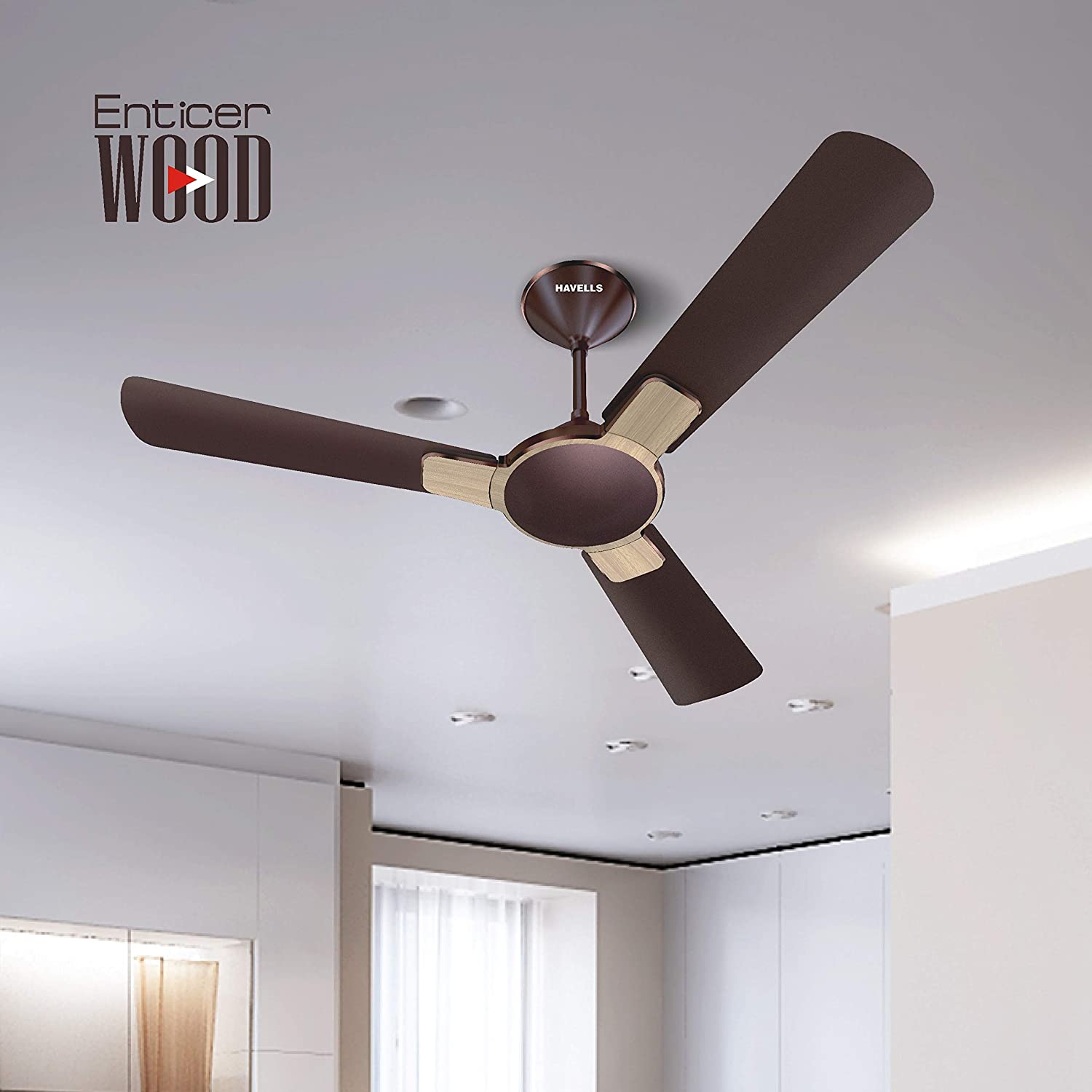 Havells ENTICER WOOD 56" Ceiling Fan ( Oakwood ) H-286