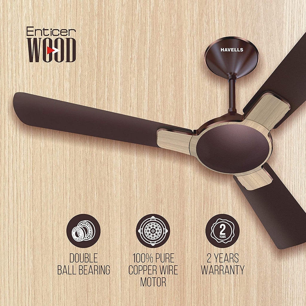 Havells ENTICER WOOD 56" Ceiling Fan ( Oakwood ) H-286