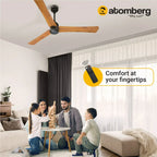 Atomberg Renesa+ 56" 35 Watt BLDC motor Energy Saving Anti-Dust Speed Indicator Light  Ceiling Fan with Remote Control (Golden OakWood) Pack  AT-102