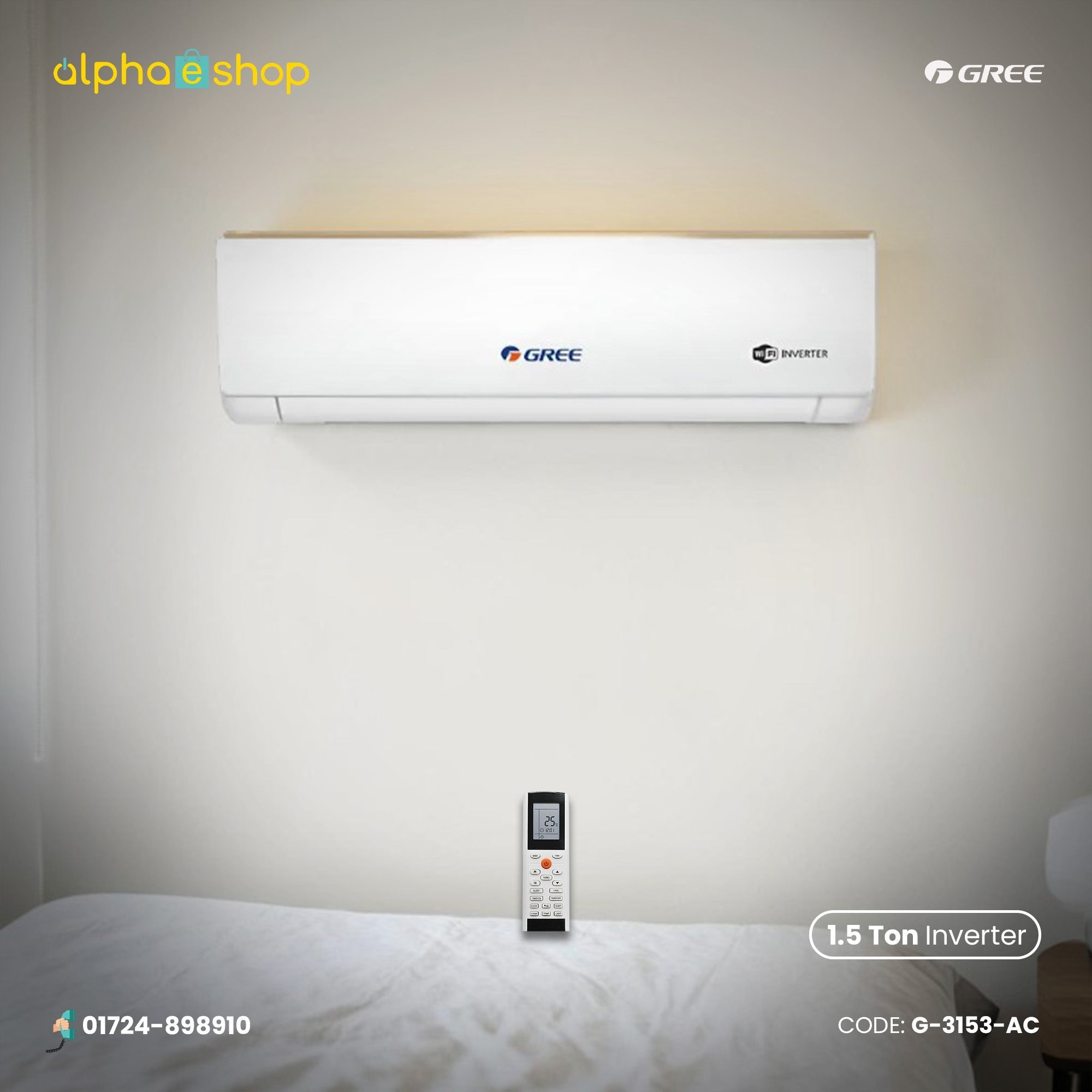 Gree GS-18XZNA3V Zeno 1.5 Ton Inverter Split Air Conditioner | G-3153-AC