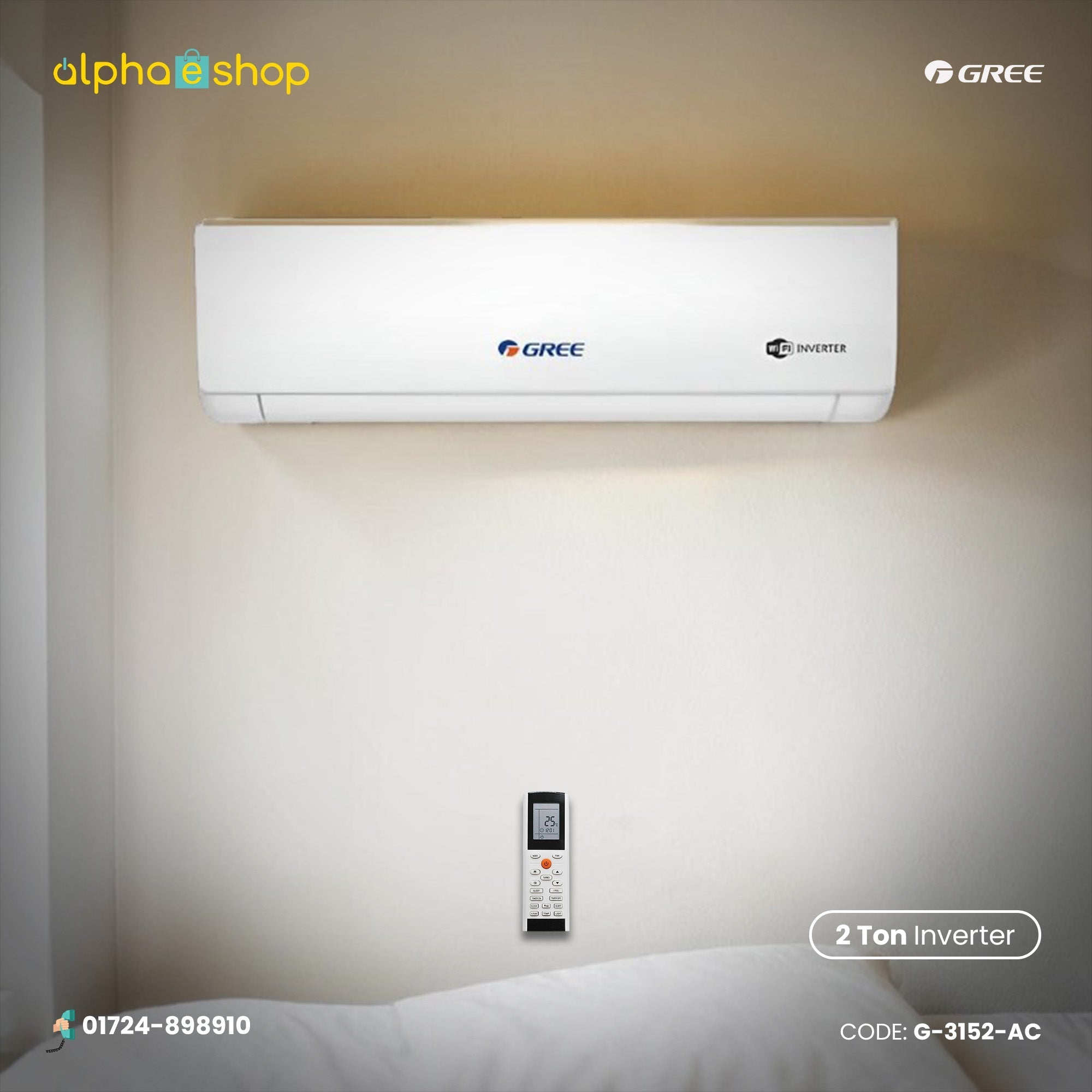 Gree GS-24XZNA3V Zeno 2 Ton Inverter Split Air Conditioner | G-3152-AC
