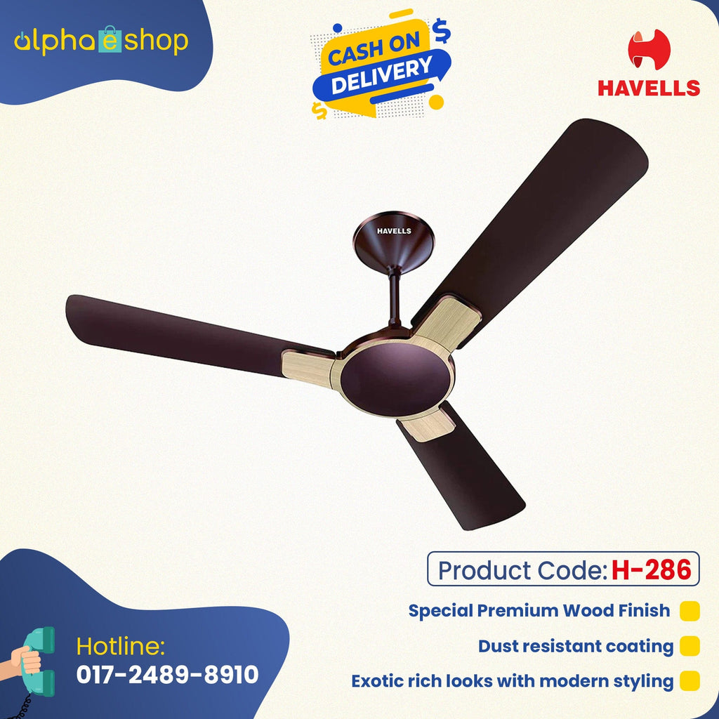 Havells ENTICER WOOD 56" Ceiling Fan ( Oakwood ) H-286
