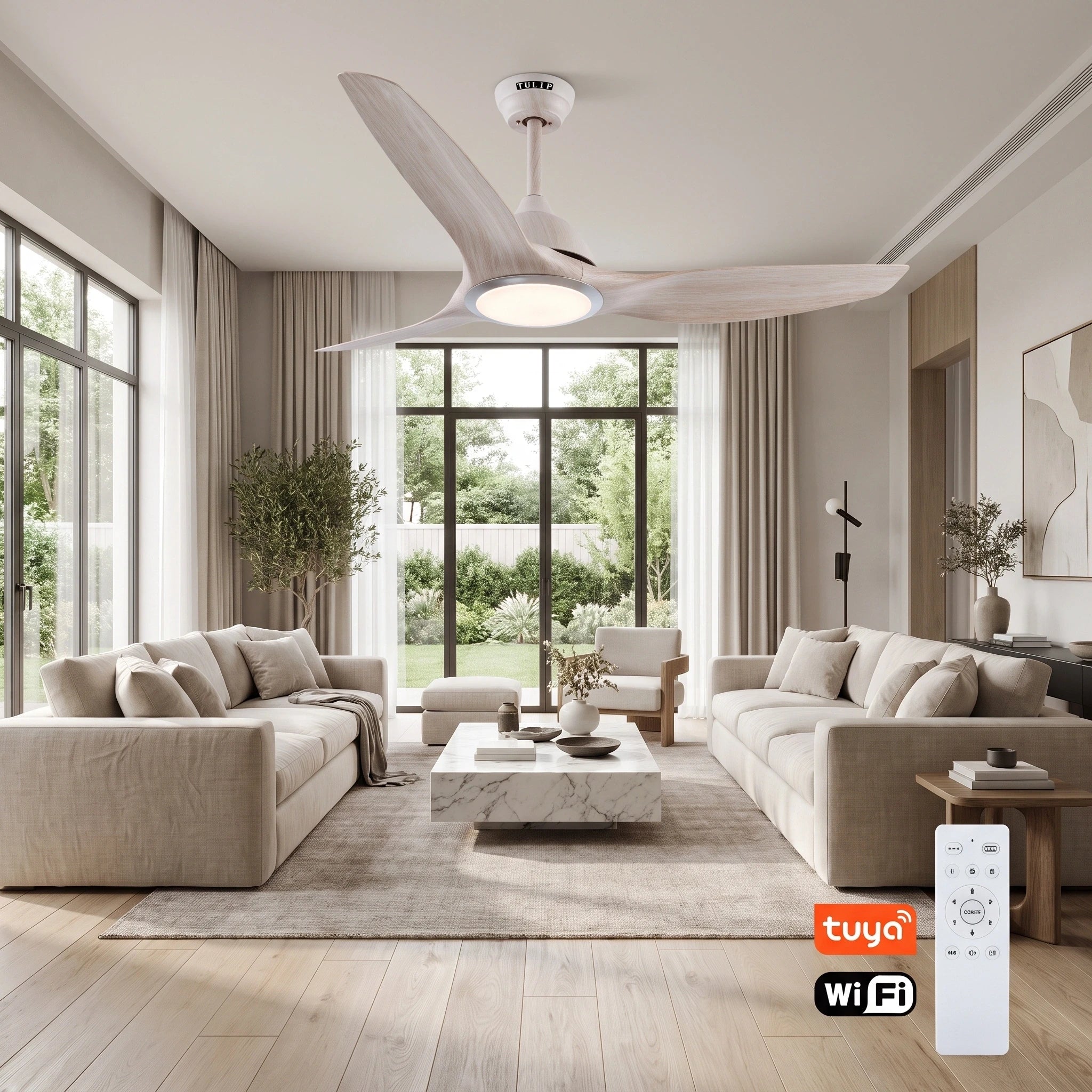 Aero Elite UL 52" BLDC Motor 3 Blade WiFi Remote Control LED Ceiling Fan