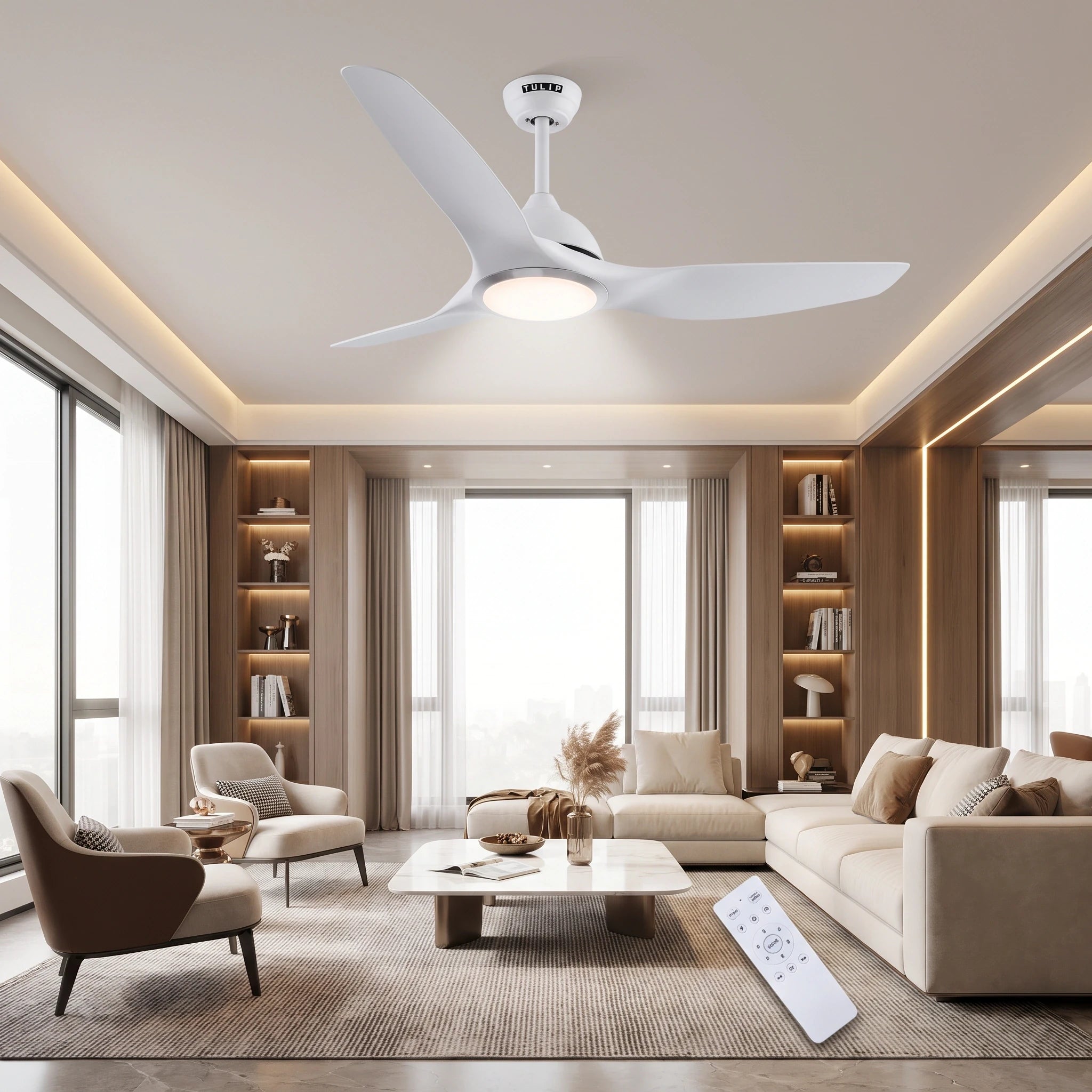 Aero Silk UL 52" BLDC Motor 3 Blade WiFi Remote Control LED Ceiling Fan