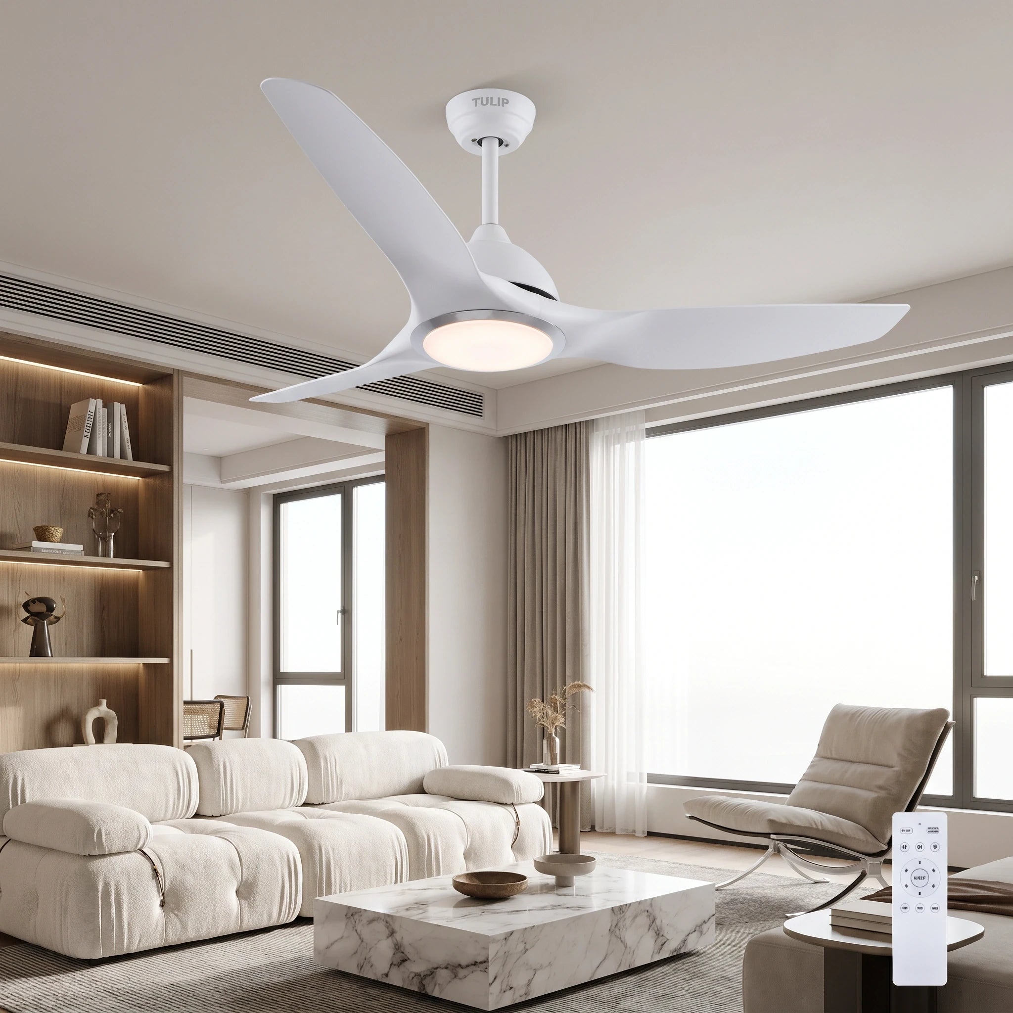 Aero Silk UL 52" BLDC Motor 3 Blade WiFi Remote Control LED Ceiling Fan