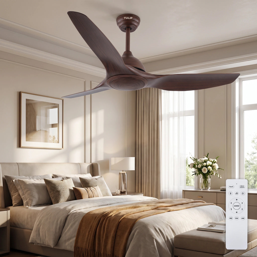 Aero Wood 52" BLDC Motor 3 Blade WiFi Remote Control Ceiling Fan