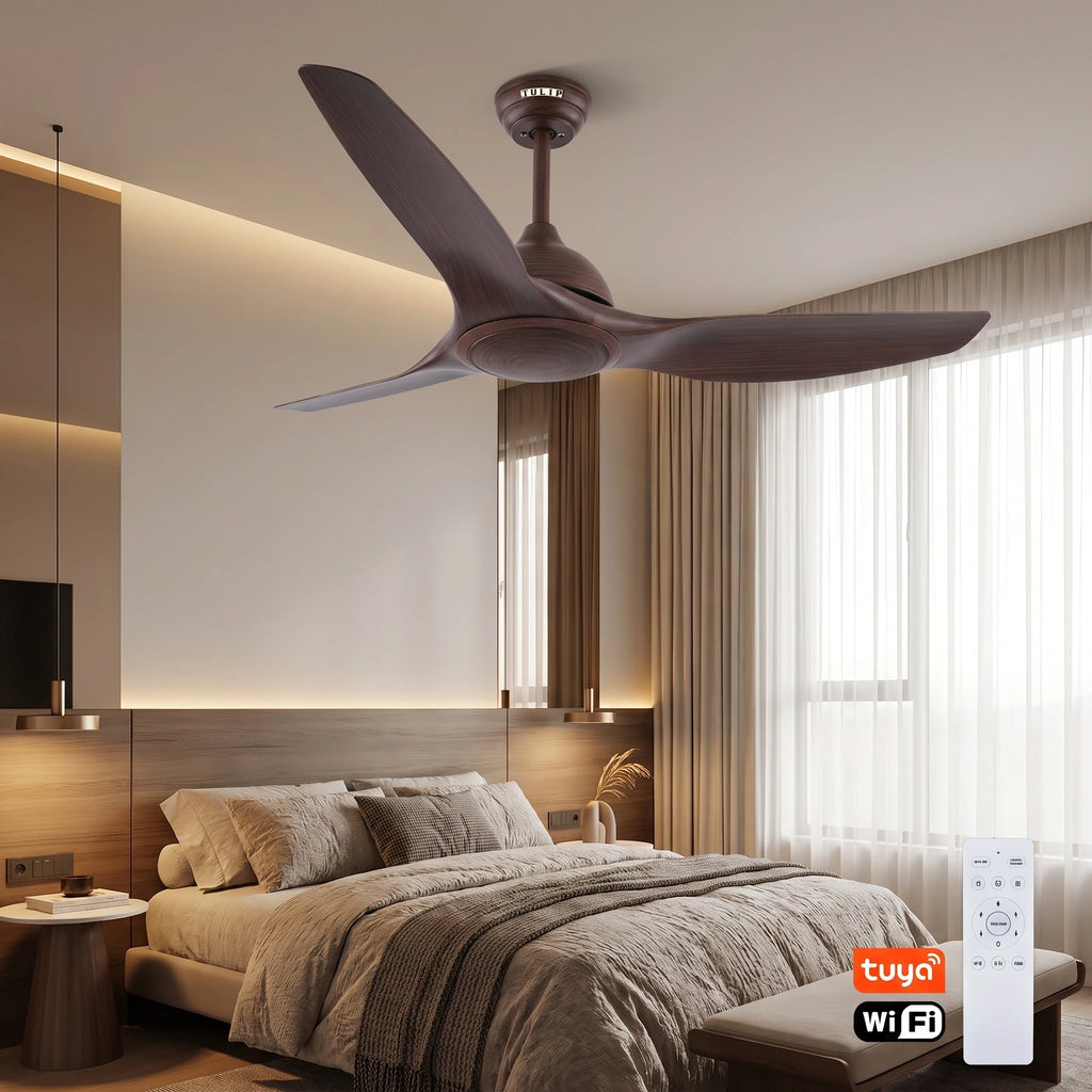 Aero Wood 52" BLDC Motor 3 Blade WiFi Remote Control Ceiling Fan