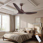 Aero Wood 52" BLDC Motor 3 Blade WiFi Remote Control Ceiling Fan