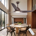 Aero Wood UL 52" BLDC Motor 3 Blade WiFi Remote Control LED Ceiling Fan