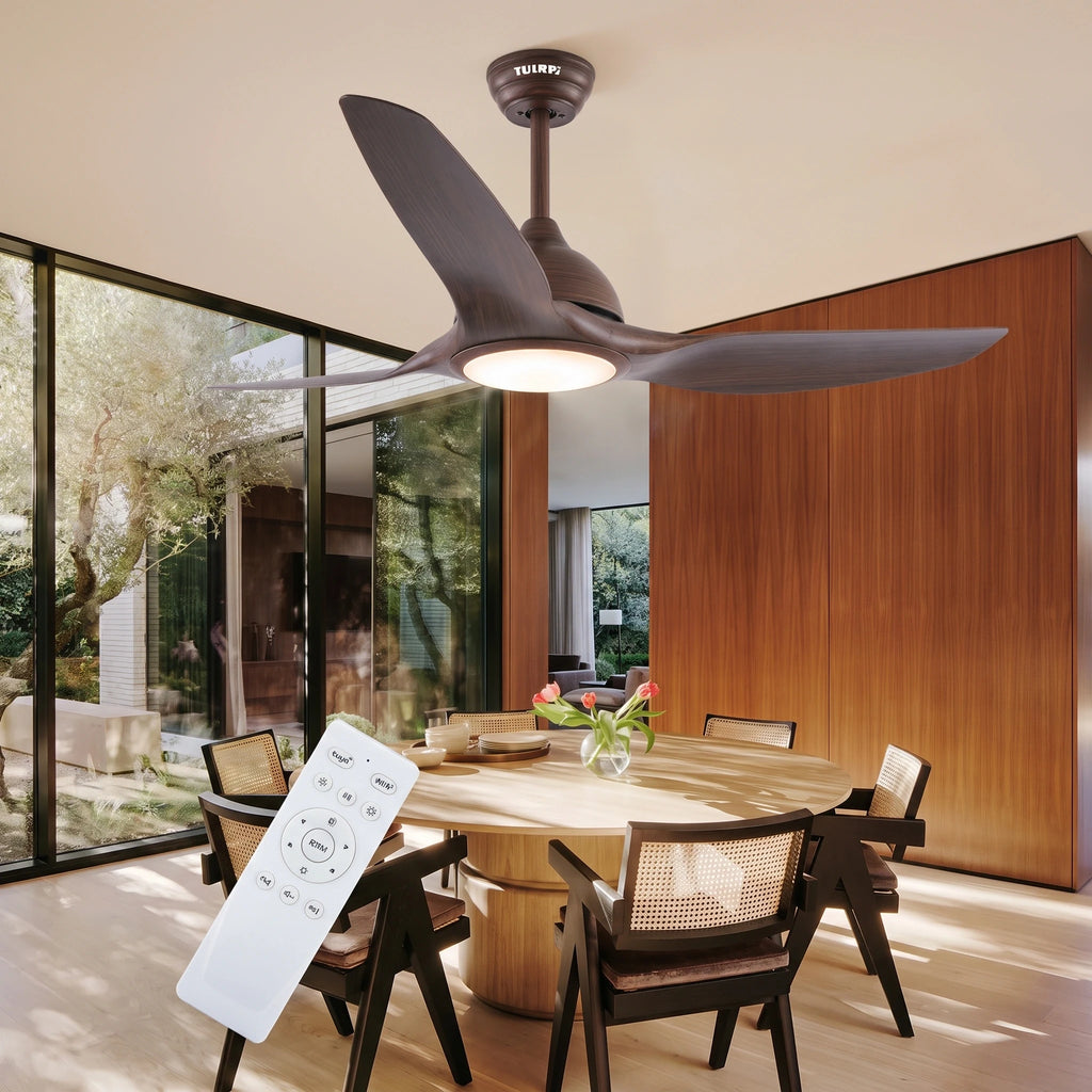 Aero Wood UL 52" BLDC Motor 3 Blade WiFi Remote Control LED Ceiling Fan