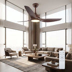 Aero Wood UL 52" BLDC Motor 3 Blade WiFi Remote Control LED Ceiling Fan