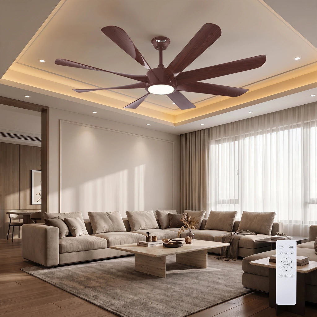 Breeze Air 60" BLDC Motor 8 Blade Remote Control LED Ceiling Fan