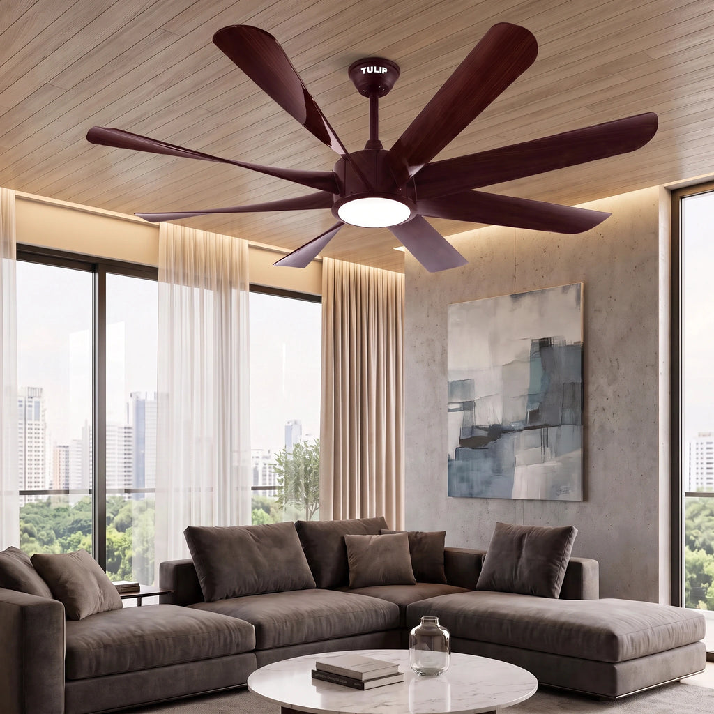 Breeze Air 60" BLDC Motor 8 Blade Remote Control LED Ceiling Fan