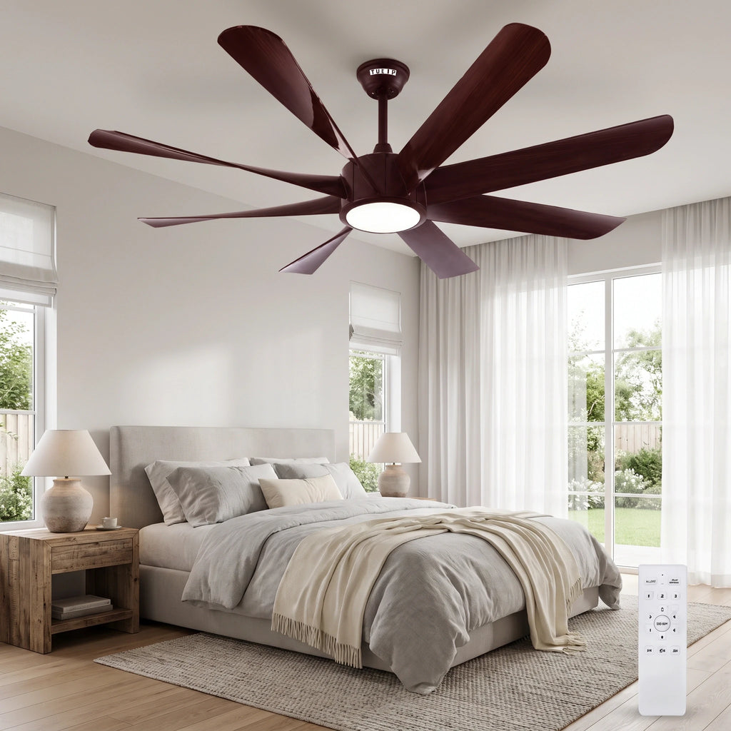 Breeze Air 60" BLDC Motor 8 Blade Remote Control LED Ceiling Fan