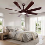 Breeze Air 60" BLDC Motor 8 Blade Remote Control LED Ceiling Fan