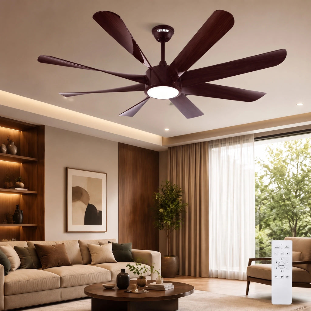Breeze Air 60" BLDC Motor 8 Blade Remote Control LED Ceiling Fan