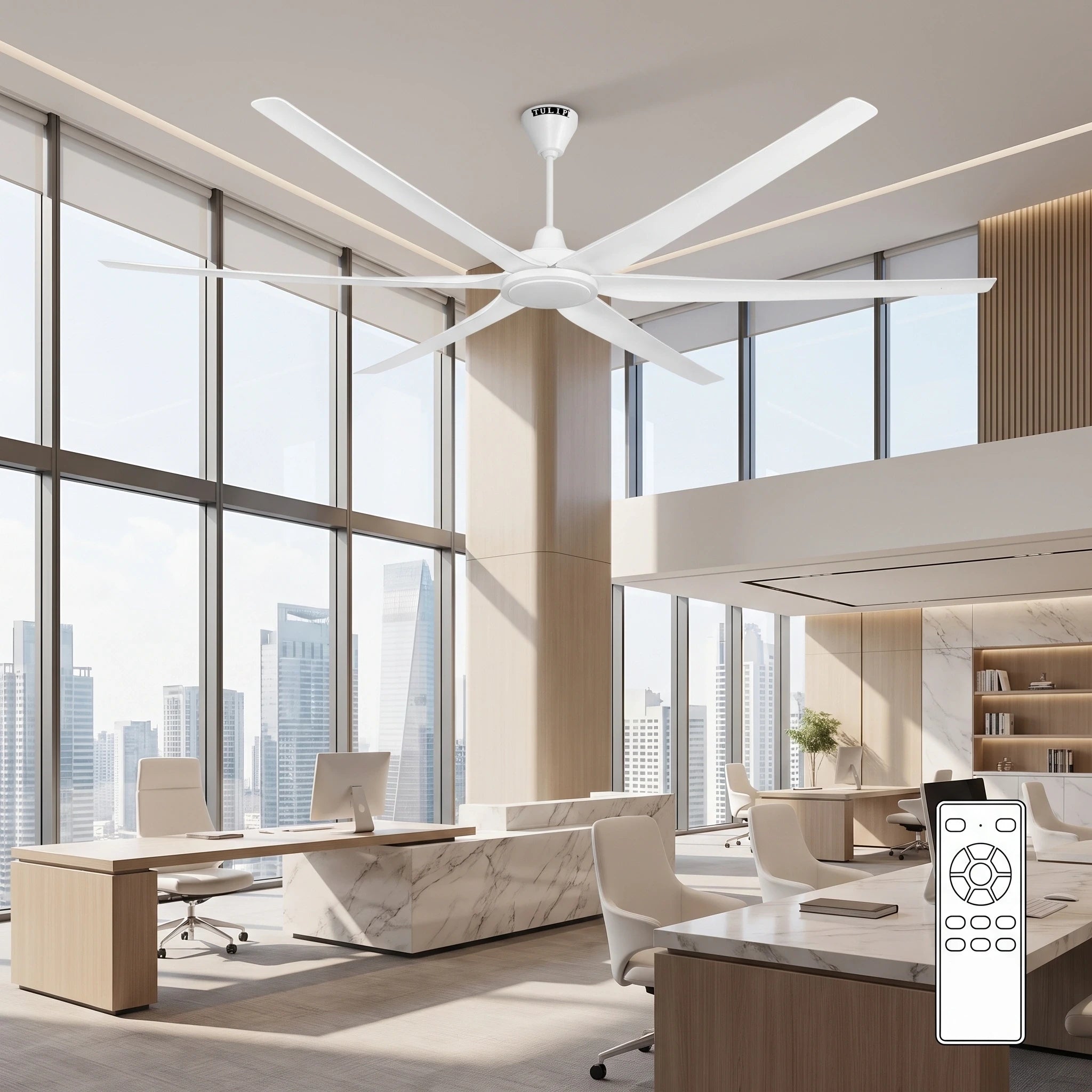 Hexa Tornado 80" BLDC Motor Remote Control White Colour Ceiling Fan