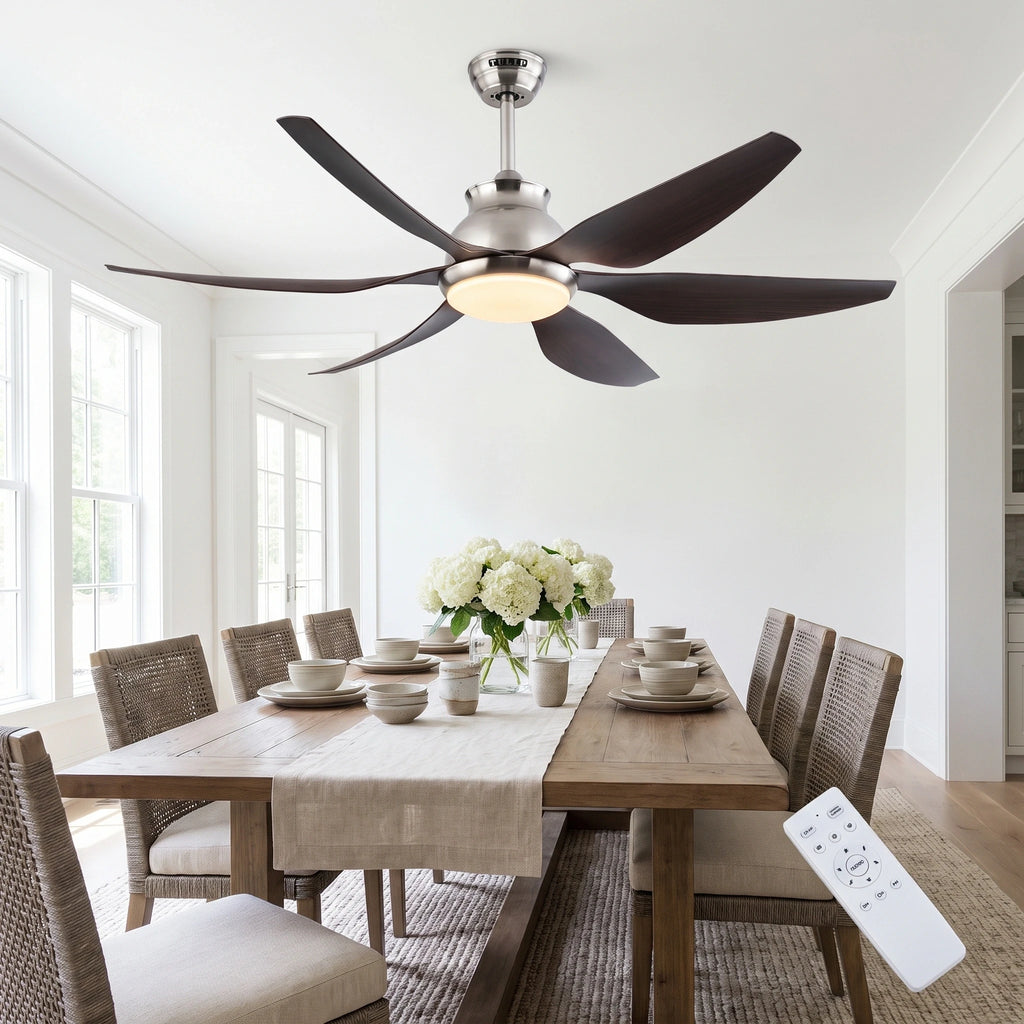 Riviera Curve 54" BLDC Motor 6 Blade Remote Control LED Ceiling Fan