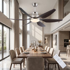 Riviera Curve 54" BLDC Motor 6 Blade Remote Control LED Ceiling Fan