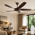 Rose Wave 56" BLDC Motor 5 Blade Remote Control Wooden Ceiling Fan in BD