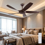 Rose Wave 56" BLDC Motor 5 Blade Remote Control Wooden Ceiling Fan in BD