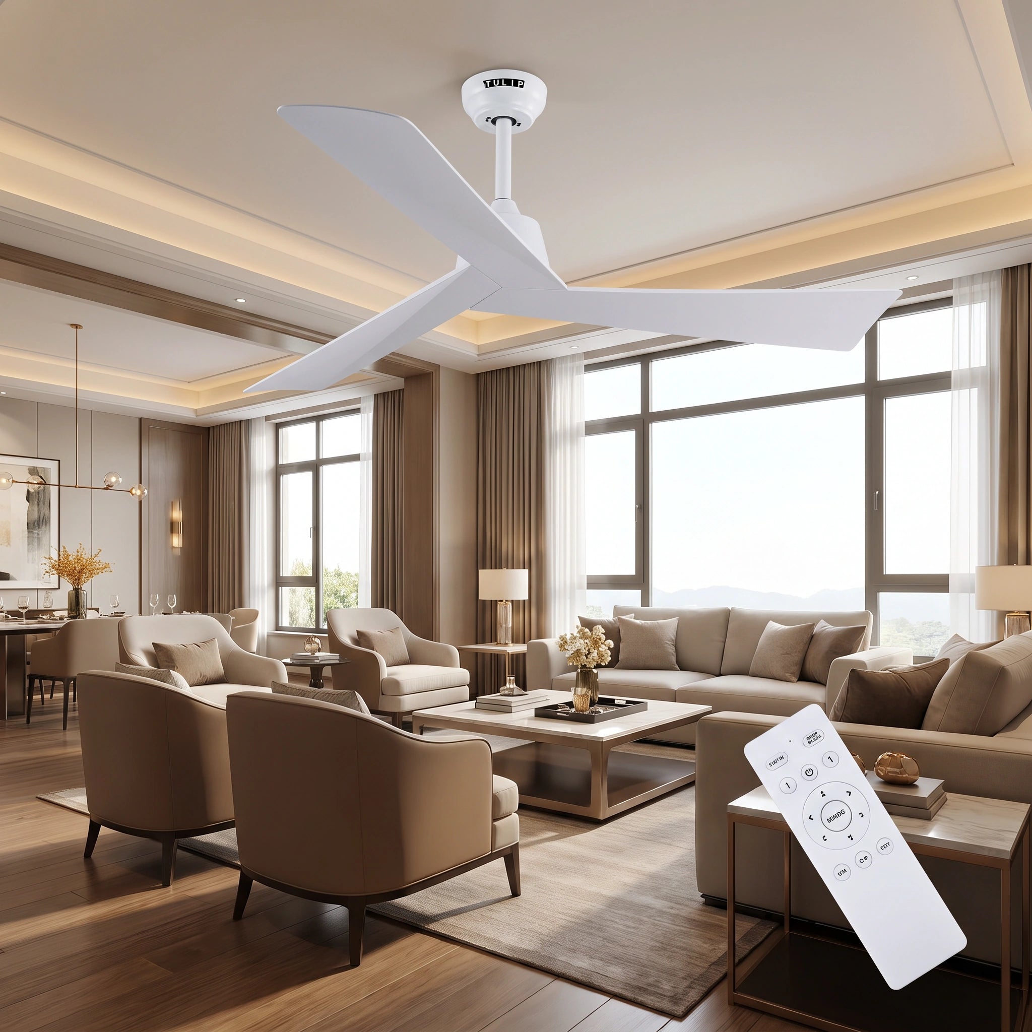 Seniorita Pro 52" BLDC 3 Blade WiFi Remote Control Ceiling Fan