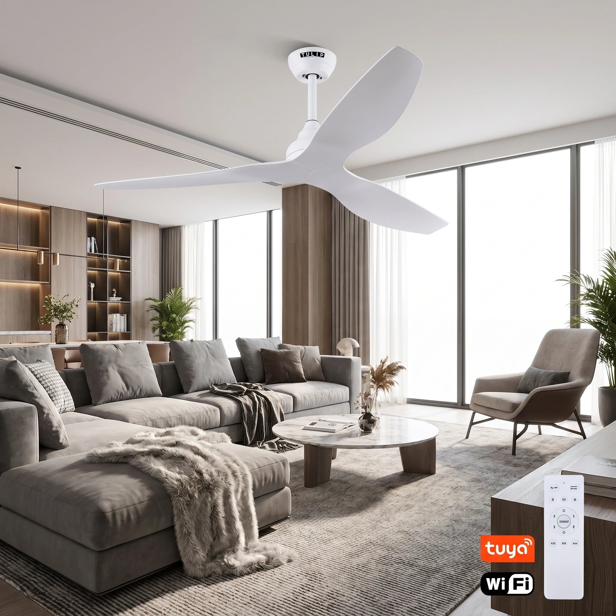 Senorita 52" BLDC Motor 3 Blade WiFi Remote Control Ceiling Fan
