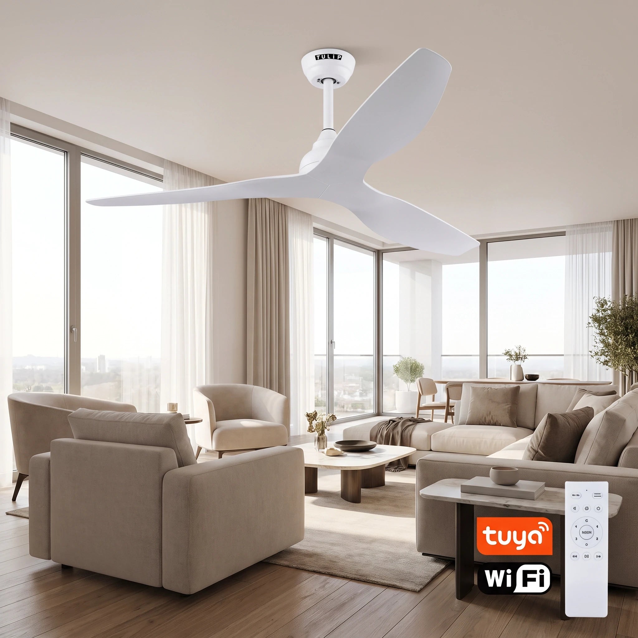 Senorita 52" BLDC Motor 3 Blade WiFi Remote Control Ceiling Fan