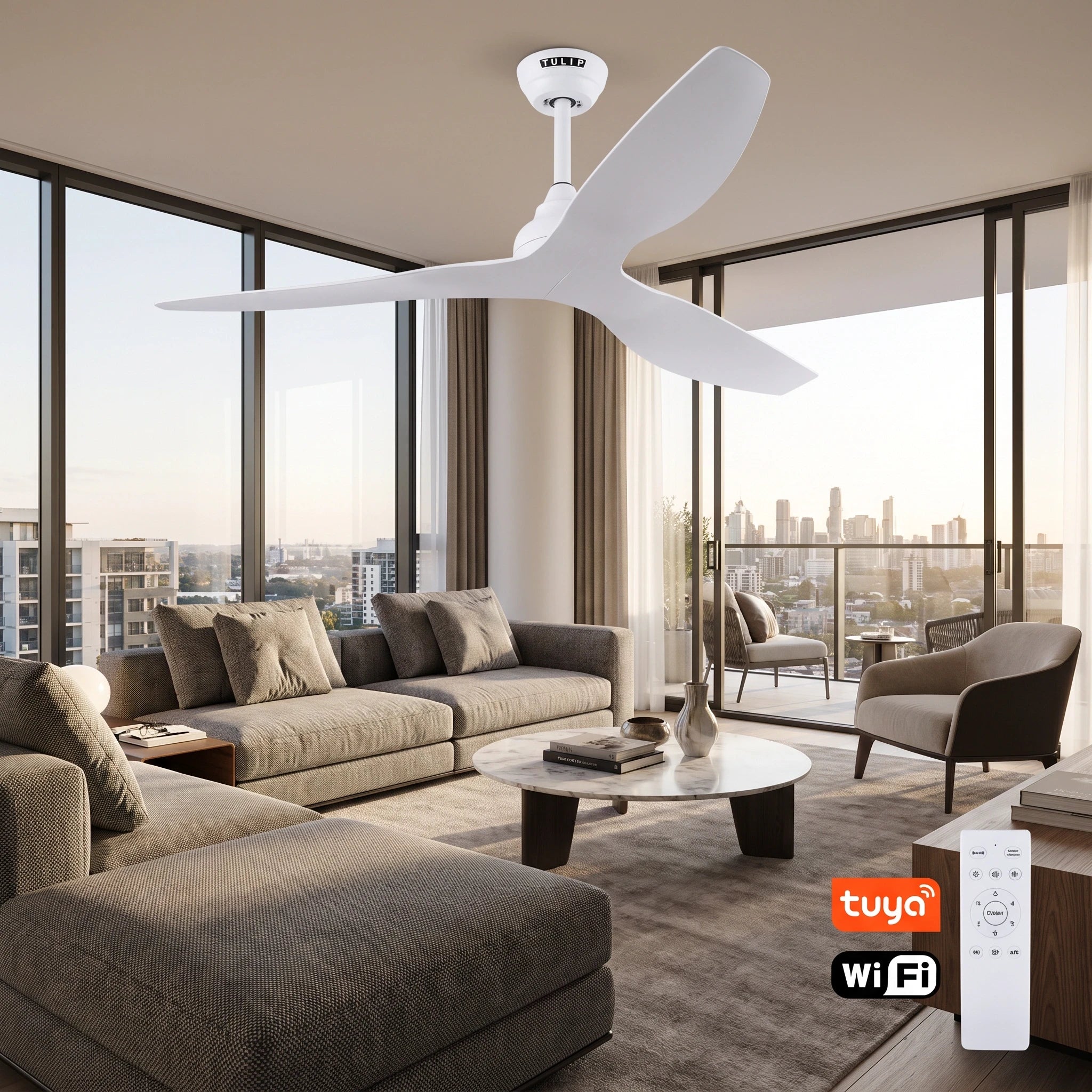Senorita 52" BLDC Motor 3 Blade WiFi Remote Control Ceiling Fan