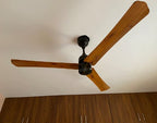 Atomberg Renesa+ 56" 35 Watt BLDC motor Energy Saving Anti-Dust Speed Indicator Light  Ceiling Fan with Remote Control (Golden OakWood) Pack  AT-102