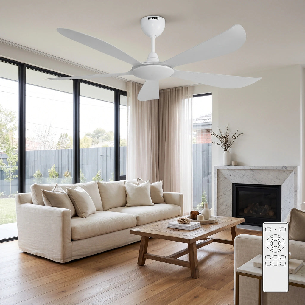 Storm 56" BLDC Motor 5 Blade Remote Control White Colour Ceiling Fan