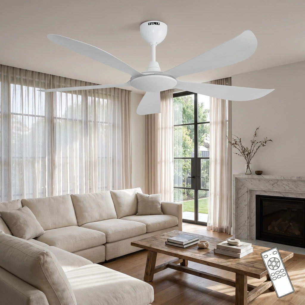 Storm 56" BLDC Motor 5 Blade Remote Control White Colour Ceiling Fan