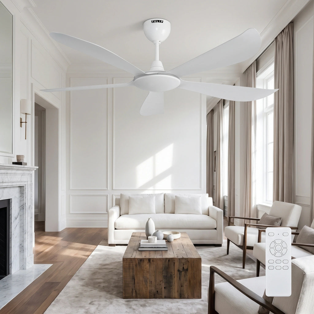 Storm 56" BLDC Motor 5 Blade Remote Control White Colour Ceiling Fan